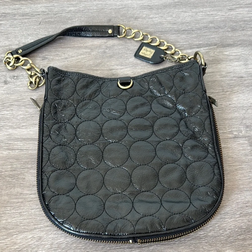 Cynthia Rowley Black Hobo with Gold-Tone Stud Accents